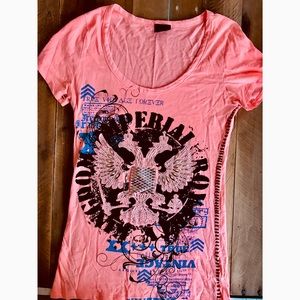 Buckle T-Shirt with Chrome And Stitched Detail